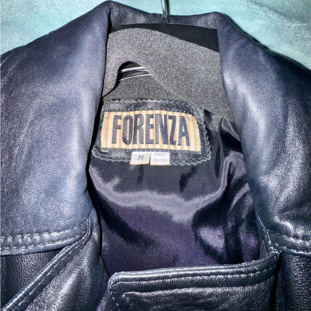 Vintage leather moto style jacket - Picture 4 of 4